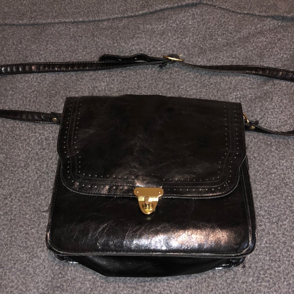 Black Vintage Shoulder/Across the chest bag